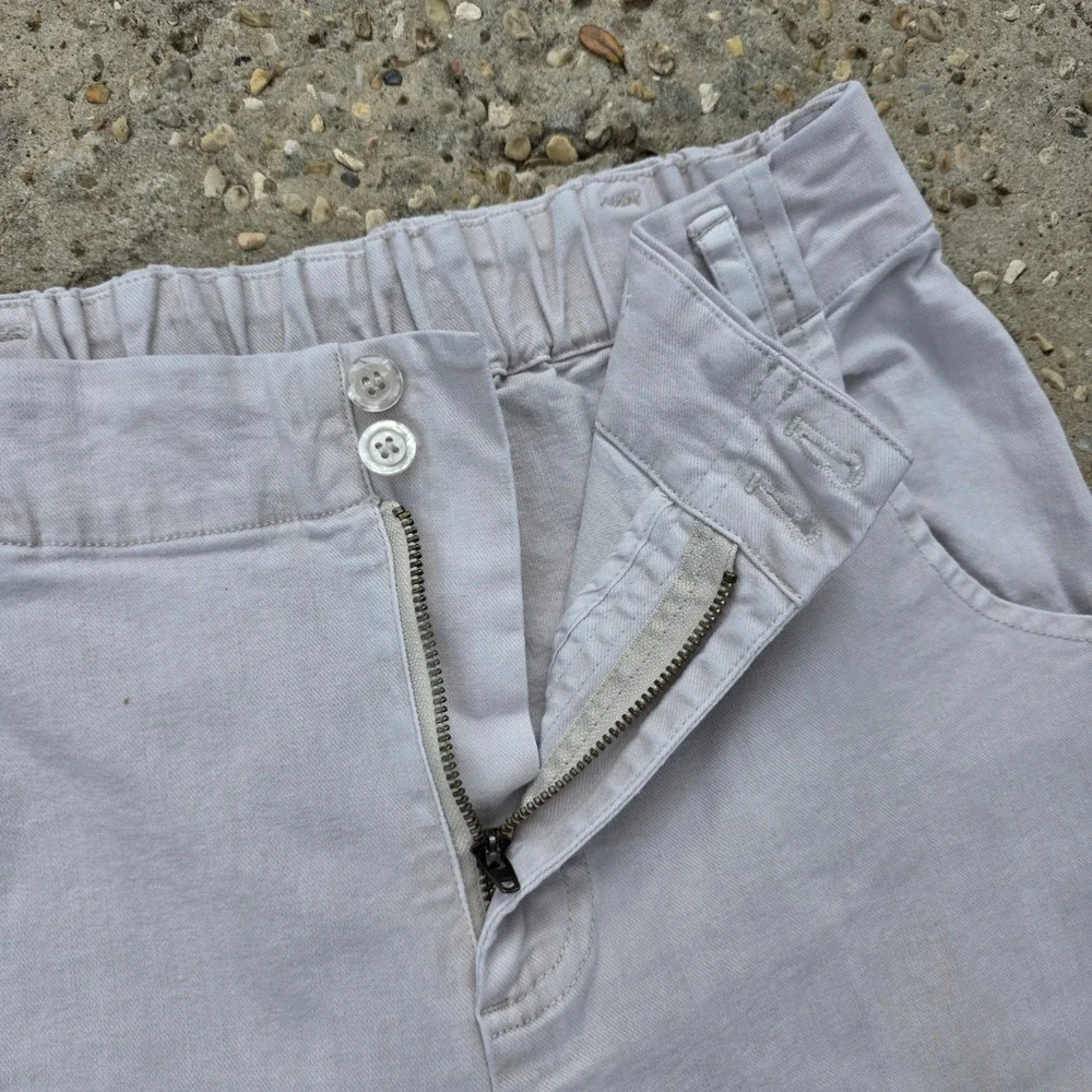 Young Fabulous Broke Ryker Pants Size Medium Beige Wide Leg Neutral Khaki Tan‎